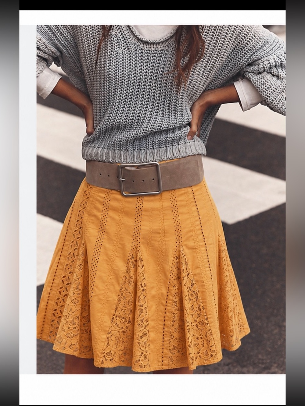 FREE PEOPLE Melody Midi Skirt